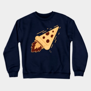 Flying Pizza Rocket Jet Crewneck Sweatshirt